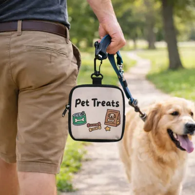 Dog Treat Pouch for Walking Training Outdoor Pet Snack Bag dog treat pouch used during dog walking outdoor portable pet snack bag with leash