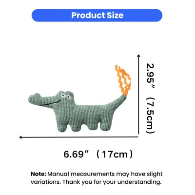 alligator cat toy size 6.69 inches 17cm plush catnip toy dimensions for cats
