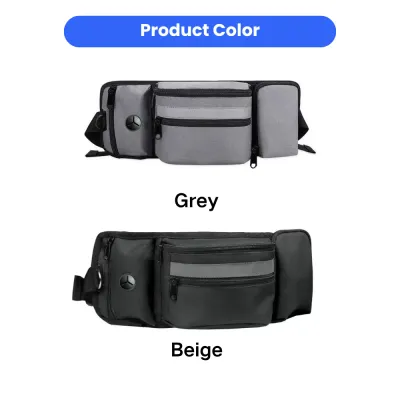 Dog Training Waist Bag Multiple Colors Grey and Black | Petfairs dog training waist bag available in grey and black color options with multiple compartments