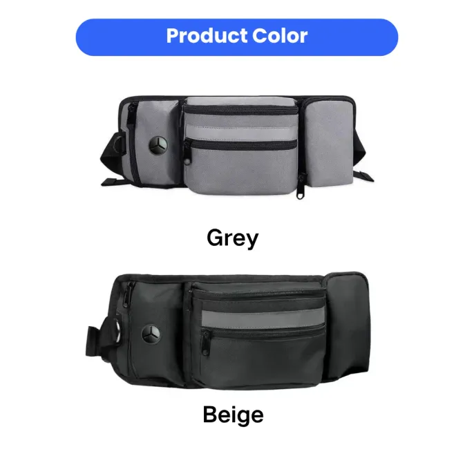 dog training waist bag available in grey and black color options with multiple compartments
