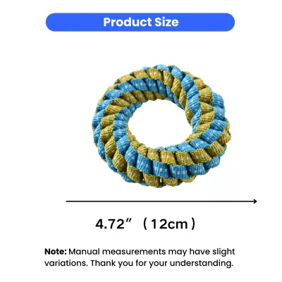 Dog Ring Toy Size 4.72 Inch | Compact Chew Toy for Small Medium Dogs braided ring dog toy 4.72 inch size suitable for small and medium dogs chewing and fetch