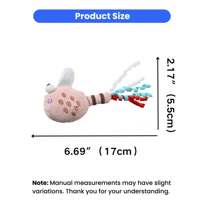 Interactive Cat Toy Size 6.69 Inch Fish Catnip Toy for Cats cat toy size 6.69 inches fish shaped catnip toy measurement chart