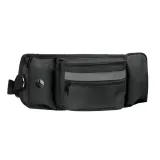 black dog training waist bag with zipper compartments and wear resistant material