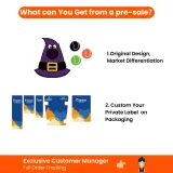 Interactive Witch Hat Dog Toy Features – Squeaky Plush with Hidden Tennis Ball Halloween dog toy with built-in tennis ball squeaker plush and velcro opening design