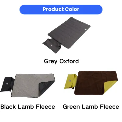 Dog Outdoor Mat Colors Grey Oxford Black Lamb Fleece Green Lamb Fleece | Petfairs dog outdoor mat color options grey oxford black fleece green fleece portable pet mat