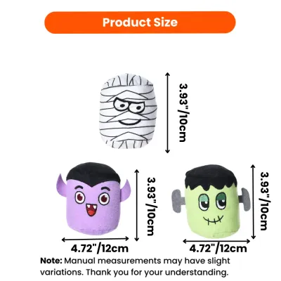 halloween dog toy size 10cm height 12cm width plush squeaky toy dimensions