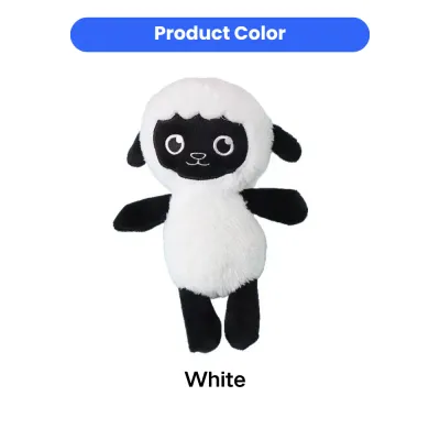 White Plush Sheep Dog Toy | Cute Pet Toy Bulk Wholesale | Petfairs white plush sheep dog toy cute stuffed pet toy for dogs wholesale supplier
