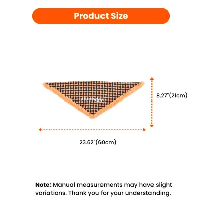 Dog Bandana Size Chart 23.62x8.27 Inches Pet Scarf | Petfairs dog bandana size 23.62 inches width 8.27 inches height pet scarf dimensions