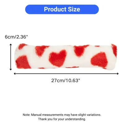 Valentine's Day Heart Pattern Long Plush Cat Pillow with Internal Crinkle Paper for Interactive Self Play Valentine's Day Heart Pattern Long Plush Cat Pillow with Internal Crinkle Paper for Interactive Self Play