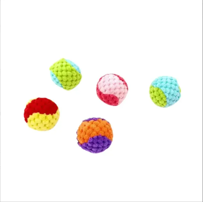 5 Pack Double Color Blush Ball Interactive Cat Toy 5 Pack Double Color Blush Ball Interactive Cat Toy