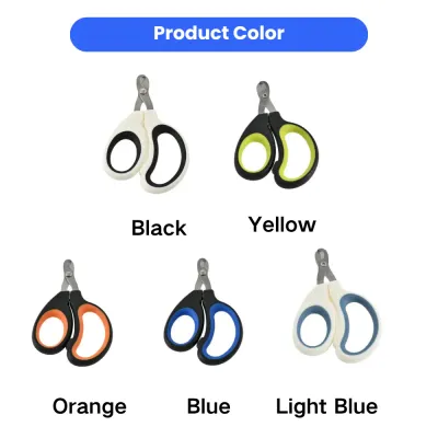 Cat Nail Clippers Color Options – Wholesale Pet Grooming Tools cat nail clippers multiple color options black yellow orange blue light blue