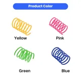 colorful cat spring toys in yellow pink green and blue for wholesale pet supplies