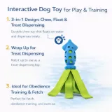 3 in 1 interactive dog toy chew float treat dispensing training toy for dogs fetch obedience