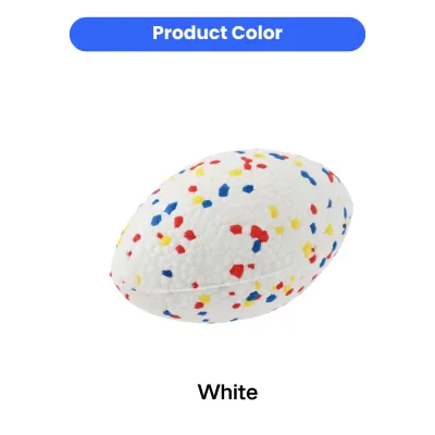 White Dog Chew Toy Egg Design Wholesale Pet Toys Bulk | Petfairs white egg shaped dog chew toy with colorful dots product color display
