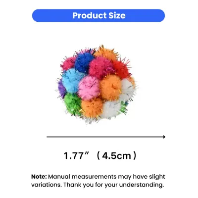cat plush toy ball size 1.77 inch 4.5cm lightweight indoor cat toy
