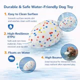 Water Floating Dog Toy Durable ETPU Bounce Fetch Toy | Petfairs durable dog toy floating on water high bounce ETPU chew resistant fetch toy