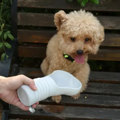 Portable Dog Water Bottle Outdoor Travel Collapsible Cup dog using portable collapsible water bottle outdoor travel pet hydration solution