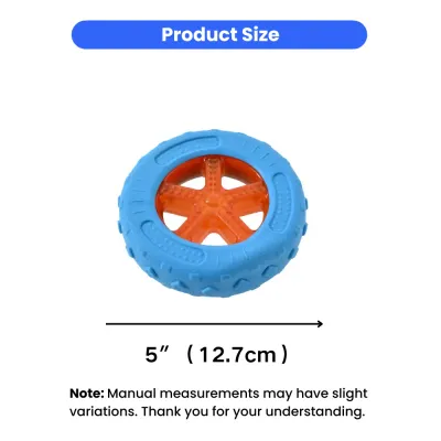 5 Inch Dog Tire Chew Toy Size Detail Petfairs 5 inch dog chew toy tire size 12.7 cm rubber dog toy dimensions