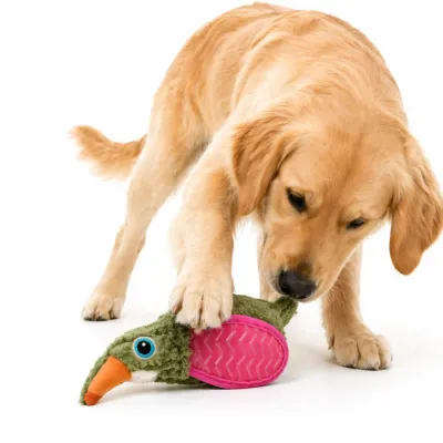 Dog Chewing Plush Bird Toy Durable Squeaky Dog Toy for Aggressive Chewers dog biting plush bird squeaky toy durable chew resistant dog toy for aggressive chewers