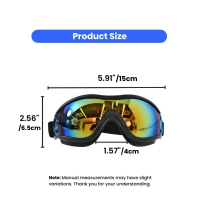 dog-goggles-size-chart-dimensions Technical drawing showing the dimensions of the pet goggles: 5.91 inches wide and 2.56 inches high.