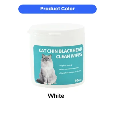 White Cat Chin Cleaning Wipes Container | Pet Grooming Supplies Wholesale | Petfairs white cat chin cleaning wipes container pet grooming wipes bulk packaging 50pcs box