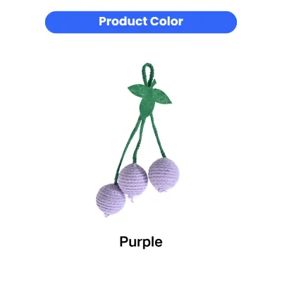 purple grape cat toy cotton rope interactive toy for cats product color display