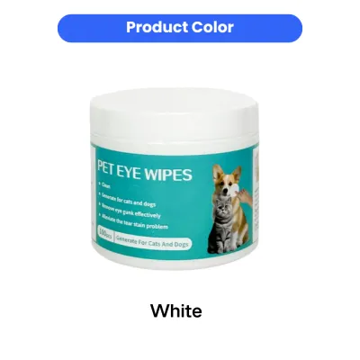 Pet Eye Wipes White Packaging – Dog and Cat Eye Cleaning Wipes 100pcs | Petfairs Wholesale pet eye wipes white jar packaging 100pcs box eye cleaning wipes for dogs and cats