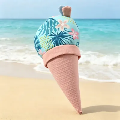 Tropical Ice Cream Dog Toy Plush Chew Toy Summer Pet Toy Bulk Petfairs tropical ice cream dog toy plush chew toy summer beach style durable dog toy wholesale
