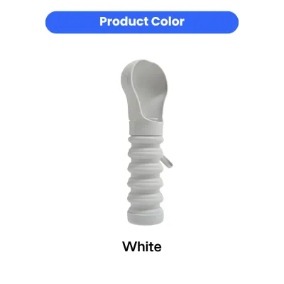 Foldable Dog Water Bottle White Color Option | Pet Travel Cup white color foldable silicone dog water bottle portable pet outdoor drinking cup