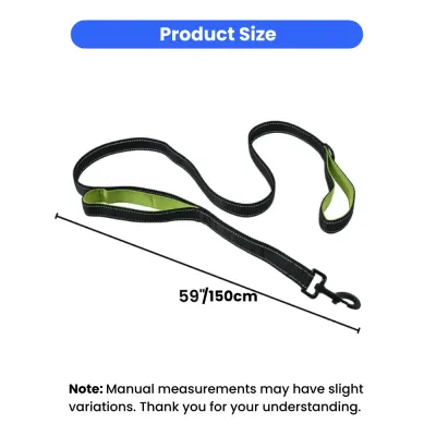 Product diagram showing the dog leash length measured at 59 inches or 150 centimeters.