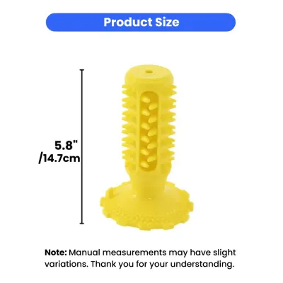 Product dimensions showing the dog chew toy is 5.8 inches or 14.7 centimeters in height.