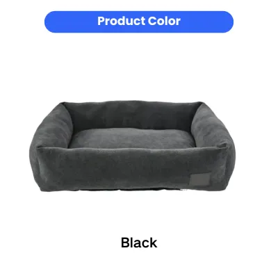 Black Color Pet Sofa Bed Plush Washable Dog Bed black color plush pet sofa bed washable dog and cat cushion bed