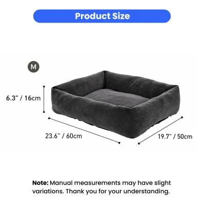 Pet Sofa Bed Size Chart Medium 23.6 x 19.7 Inch Washable Dog Bed | Petfairs medium size washable pet sofa bed dimensions 23.6 x 19.7 x 6.3 inch for small breed dogs