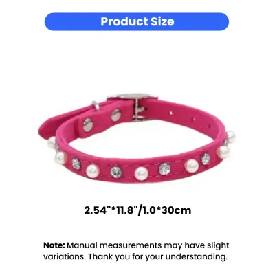 Adjustable Cat Collar Size Specifications - 30cm Length Product sizing diagram showing a pink cat collar with a length of 11.8 inches or 30cm and a width of 1.0cm.