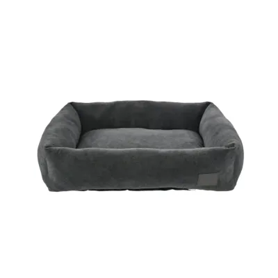 Black Pet Sofa Bed Wholesale Soft Orthopedic Dog Cat Bed black soft pet sofa bed with raised orthopedic edges for dogs and cats wholesale