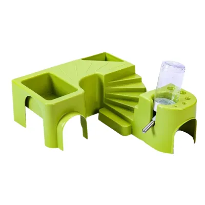 Multi-Functional Hamster Cage Accessory Set with Water Bottle