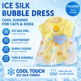 Polyester ice silk bubble dress for cats and dogs with cooling fabric lightweight breathable summer design