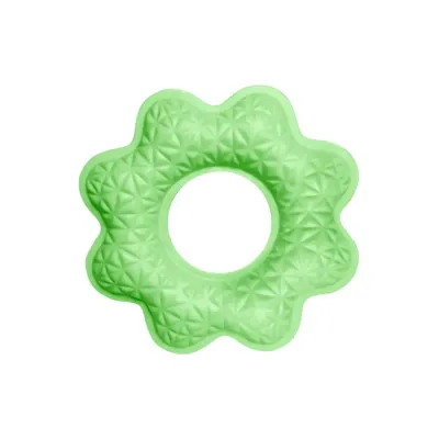 Green Floating Dog Frisbee Chew Toy for Water Play Green floating dog frisbee toy with textured bite-resistant surface for interactive fetch and chewing