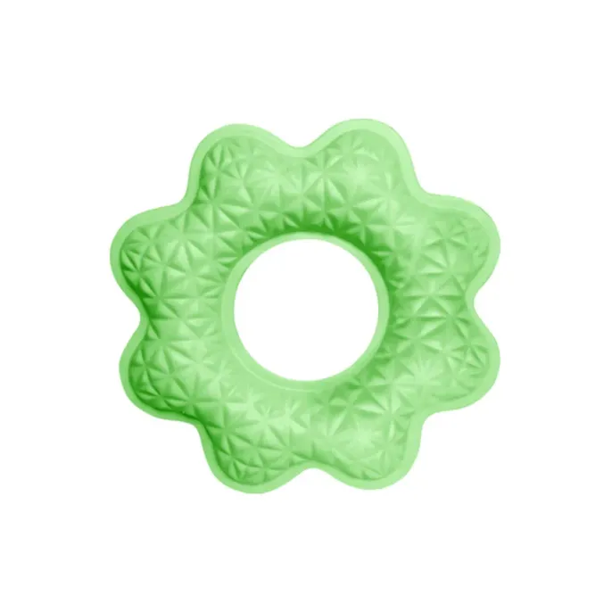 Green Floating Dog Frisbee Chew Toy for Water Play Green floating dog frisbee toy with textured bite-resistant surface for interactive fetch and chewing