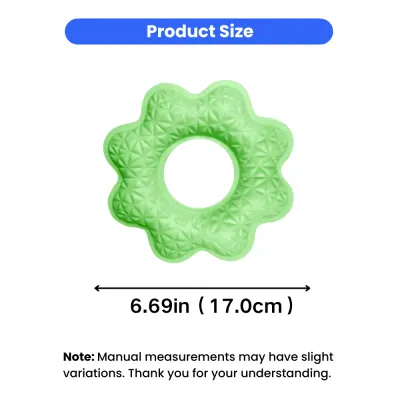 Dog Interactive Frisbee Toy Size Guide 6.69in Size chart of floating dog frisbee toy measuring 6.69 inches (17cm) wide