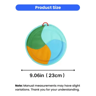 9.06 inch canvas dog frisbee toy size suitable for small medium and large dogs