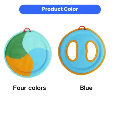 Options for Pets Multiple color options of canvas dog frisbee toy with dual-handle design for dogs