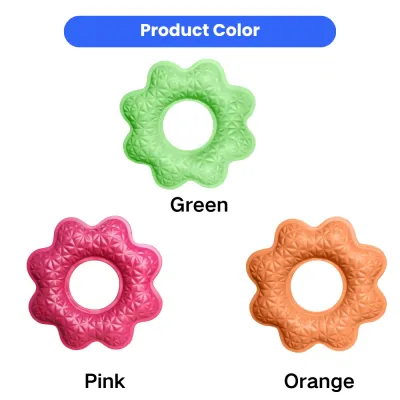 Floating Dog Frisbee Toy Color Options for Pets Dog interactive frisbee toy available in green, pink, and orange colors