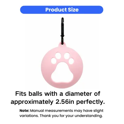 Silicone Dog Ball Cover Size Guide Silicone dog ball holder compatible with standard tennis balls around 2.56 inches in diameter