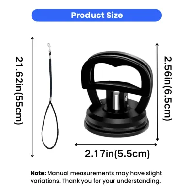 Pet Bath Suction Cup Anchor Size Measurement for Dogs Size chart of pet bath suction cup anchor and restraint leash with inch and cm dimensions