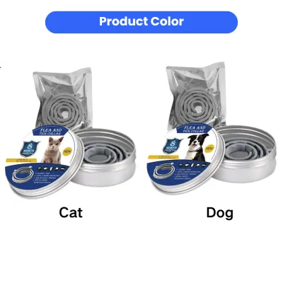 Flea and Tick Collar Product Color Options for Cats and Dogs | Petfairs Cat and dog flea and tick collar product color and packaging options displayed for pet protection