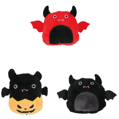 Halloween Bat Catnip Plush Toy Set for Cats Halloween bat catnip plush toy set for cats in red devil, pumpkin, and black bat styles