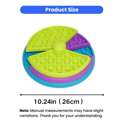 10.24 inch rotating slow feeder dog bowl size chart for medium and large dogs
