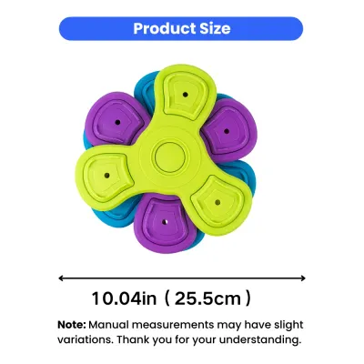 10 Inch Rotating Slow Feeder Puzzle Bowl for Dogs 10.04 inch rotating slow feeder puzzle bowl size display for dogs with interactive treat compartments