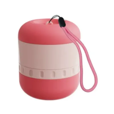 Pink Portable Dog Water Bottle with Lanyard Pink portable dog water bottle with leakproof silicone body and carrying lanyard